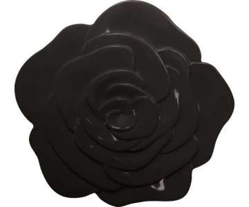 Topfuntersetzer Rose schwarz 15.5 cm