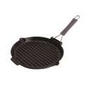 Grillpfanne schwarz rund, 27cm