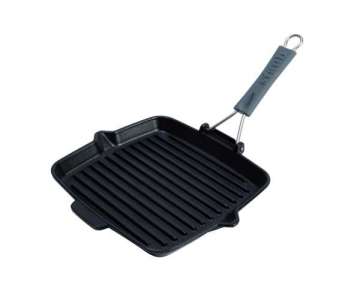 Grillpfanne schwarz quadratisch, 24x24cm