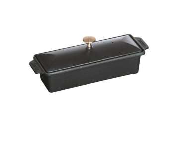 Terrinenform gross schwarz, 30x11cm