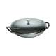 Wok grau mit Glasdeckel 5.7 lt., 37cm