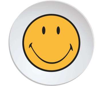 Smiley Salatteller, gelb/weiss 20 cm