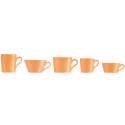 TRIC/orange Tee-Obertasse 0,22lt