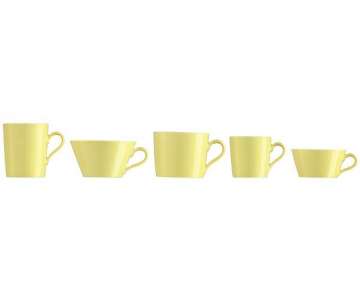 Tric/gelb Espresso-Untertasse/Ut Eierb. 10cm