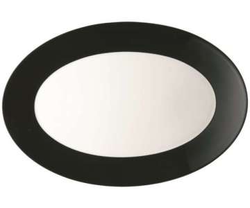 TRIC/Office schwarz Platte oval 38cm