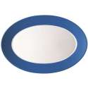 TRIC/Ocean dunkelblau Platte oval (Fahne) 33cm
