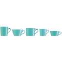 TRIC/Caribic trkis Espresso-Untertasse/Ut Eierb. 10cm