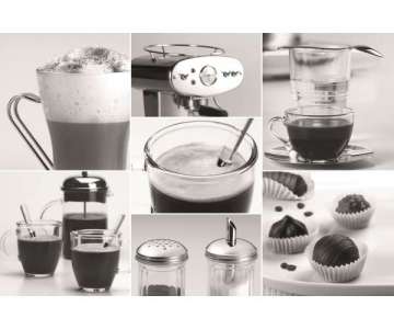 Black & White Coffee Tablett 40x19 cm