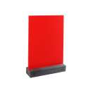 PVC Tafel ROT mit Holzsteller 15x21cm