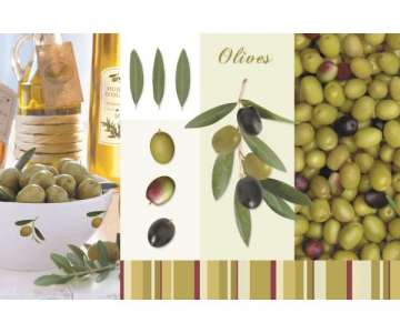 Olives Tablett m. Griffen 41x30 cm