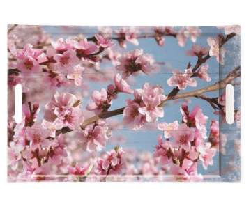 Peach in blossom Tablett 40x19cm