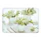 White Flowers Tablett 44.5x31 cm