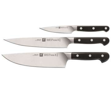 Zwilling Pro Messerset, 3-tlg. (Spick-, Fleisch-, Kochmesser