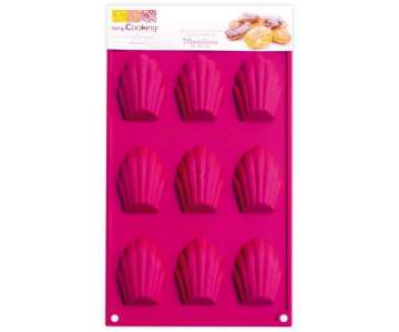 9er Silikonbackform Madeleines gross