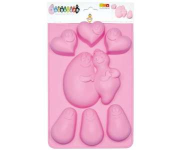 7ner Silikonbackform Barbapapa