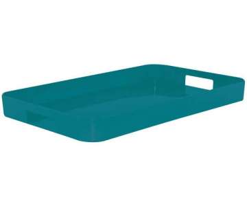 New Generation Gallery Tablett gross aqua blau 53.5x34.5 cm