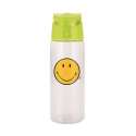 Smiley Flasche transparent m. Deckel grn, 75 cl