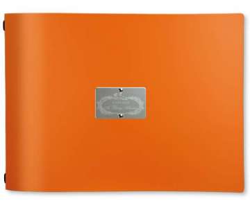 Menu Karte BIND A4 quer orange (ohne Sichtmappen)