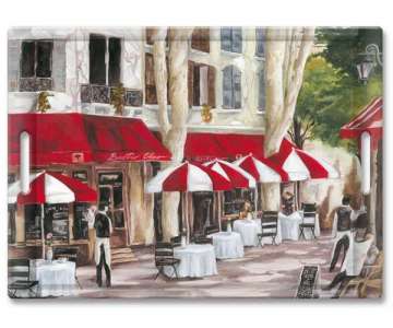 Bistrot Chopin Tablett m. Griffen 45x31 cm