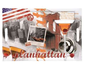 Manhattan Tablett m. Griffen 40x27 cm