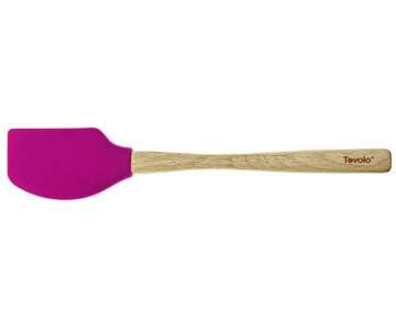 Teigschaber mit Holzgriff - Fuchsia