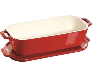 Keramik Terrinenform, kirschrot 1.5l / 26x12 cm