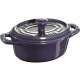 Keramik Mini Cocotte oval, dunkelblau 0.2l / 11 cm