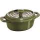 Keramik Mini Cocotte oval, basil 0.2l / 11 cm