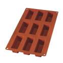 Backform 9er Mini Rechteck rot, 8x3x3 cm