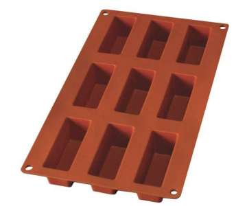 Backform 9er Mini Rechteck rot, 8x3x3 cm