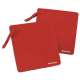 Topflappen schwarz 2 Stk. rot 18cm