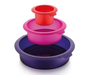 Cake Rund 3er Set rot,pink,violett