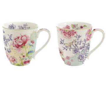 Chinoiserie 2er Set Porzellanbecher 300 ml in GK