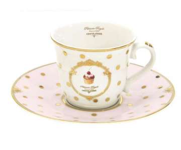 Dots&Cupcakes Teetasse m. Unterteller 200 ml