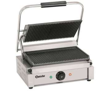 Elektro-Kontaktgrill Panini, Platten gerillt, 410x370x200mm