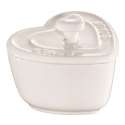 Keramik Mini Cocotte Herz 2er Set weiss, 8cm