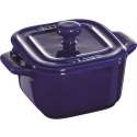 Keramik Mini Cocotte quadr. 2er Set blau, 8cm