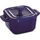 Keramik Mini Cocotte quadr. 2er Set blau, 8cm