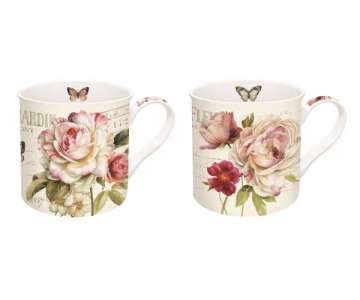 Fleurs Porzellanbecher 350 ml 2er Set in GB