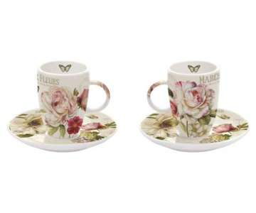 Fleurs Espressotassen 2er Set 50 ml in GB