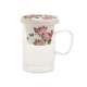 Romantic Roses Teeglas m. Siebeinsatz u. Deckel 325 ml