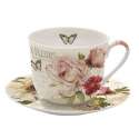 Fleurs Tasse und Teller, 400 ml