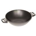 Wok  32 cm, H: 11 cm mit 2 Griffen