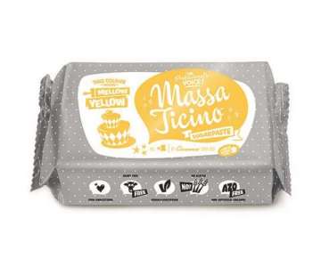 Massa Ticino Zucker Modelliermasse, gelb, 250 gr