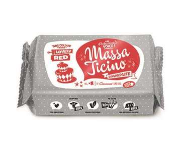 Massa Ticino Zucker Modelliermasse, rot, 250 gr