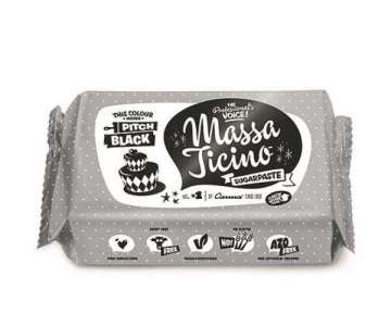 Massa Ticino Zucker Modelliermasse, schwarz, 250 gr