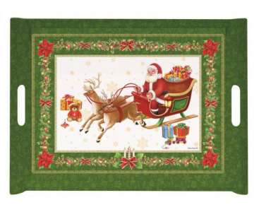 Merry Christmas Tablett m. Griffen 45x31 cm