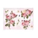 Romantic Roses Tablett m. Griffen 52x37 cm