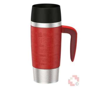 Emsa Travel Mug mit Griff rot/Inox