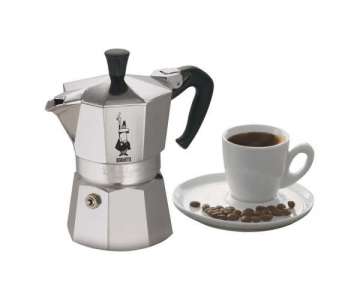 Bialetti-Espressokocher, 16.5x16.5cm, ergibt 3 Tassen